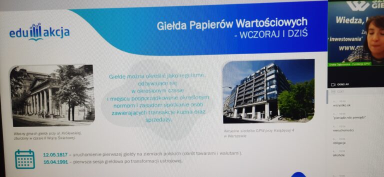 slajd z opisem Giełdy Papierów Wartościowych